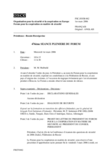 Journal of the 476th Plenary Meeting of the Forum for Security Co-operation (fr)