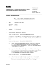 Journal of the 477th Plenary Meeting of the Forum for Security Co-operation (fr)