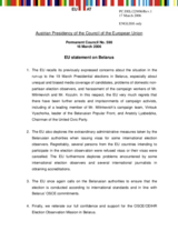 Statement by the Delegation of Austria/EU Presidency on the human rights situation in Belarus and preparations for the presidential elections, to be held on 19 March 2006