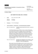 Journal of the 603rd Plenary Meeting of the Permanent Council (es)