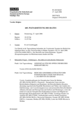 Journal of the 605th Plenary Meeting of the Permanent Council (de)