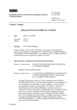 Journal of the 605th Plenary Meeting of the Permanent Council (fr)