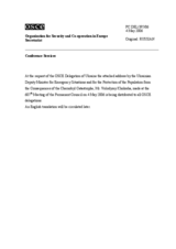 Address by Volodymyr Kholosha, Ukrainian Deputy Minister for Emergency Situations and for the Protection of the Population from the Consequences of the Chernobyl Catastrophe