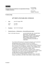 Journal of the 607th Plenary Meeting of the Permanent Council (it)