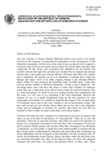 Statement by the Delegation of Armenia in response to the address by Volodymyr Kholosha, Ukrainian Deputy Minister for Emergency Situations and the Protection of the Population from the Consequences of the Chernobyl Catastrophe