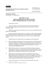 Permanent Council Decision No. 635/Corrected reissue