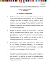 Statement by the Delegation of Austria/EU Presidency on the report on the ODIHR trial monitoring in Uzbekistan