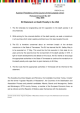 Statement by the Delegation of Austria/EU Presidency on death penalty in the USA