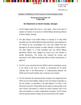 Statement by the Delegation of Austria/EU Presidency on the situation in South Ossetia, Georgia
