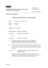 Journal of the 409th Plenary Meeting of the Forum for Security Co-operation