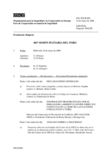 Journal of the 483rd Plenary Meeting of the Forum for Security Co-operation (es)