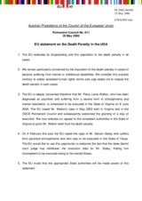 Statement by the Austrian Presidency of the Council of the European Union on the Referendum in Montenegro on the death penalty in the USA