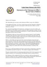 Statement by the Delegation of the United States of America on the Chairman-in-Office's recent visit to Moldova