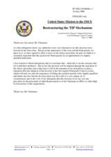 Statement by the Delegation of the United States of America on restructuring the TIP Mechanism