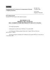 Permanent Council Decision No. 729 (it)