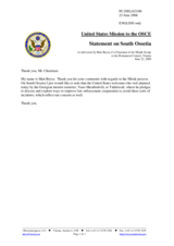 Statement by the Delegation of the United States of America on South Ossetia