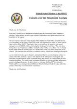 Statement by the Delegation of the United States of America about concern over the Situation in Georgia