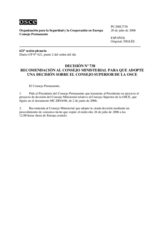 Permanent Council Decision No. 738 (es)