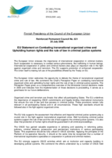 Statement by the Finnish Presidency of the Council of the European Union on Combating transnational organized crime and Upholding human rights and the rule of law in criminal justice systems