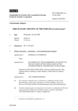 Journal of the 490th Plenary Meeting of the Forum for Security Co-operation/Corrected reissue