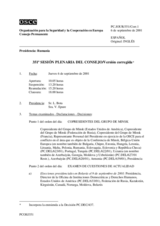 Journal of the 351st Plenary Meeting of the Permanent Council/Corrected reissue (es)