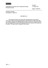Permanent Council Decision No. 7