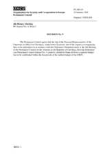 Permanent Council Decision No. 9