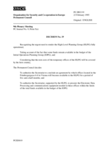 Permanent Council Decision No. 19