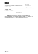 Permanent Council Decision No. 22