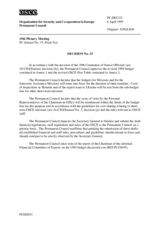 Permanent Council Decision No. 33