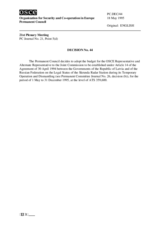 Permanent Council Decision No. 44