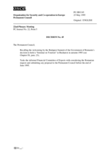Permanent Council Decision No. 45
