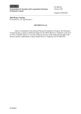 Permanent Council Decision No. 62
