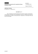 Permanent Council Decision No. 71