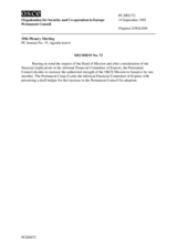 Permanent Council Decision No. 72