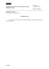 Permanent Council Decision No. 88