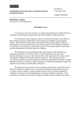 Permanent Council Decision No. 95
