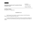 Permanent Council Decision No. 96