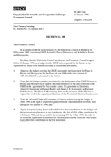 Permanent Council Decision No. 100