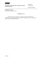 Permanent Council Decision No. 113