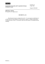Permanent Council Decision No. 116
