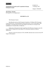 Permanent Council Decision No. 154