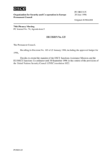 Permanent Council Decision No. 125