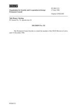 Permanent Council Decision No. 132