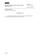 Permanent Council Decision No. 141