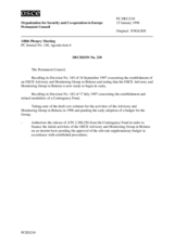 Permanent Council Decision No. 210