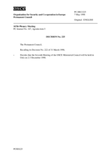 Permanent Council Decision No. 225