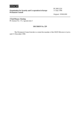 Permanent Council Decision No. 229