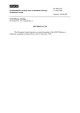Permanent Council Decision No. 235
