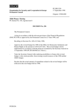 Permanent Council Decision No. 256